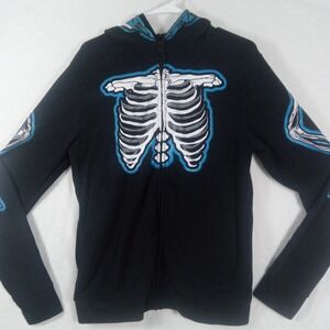 Tony Hawk Hoodie Boys Zip Up Skeleton Skull XL Graphic Hoodie